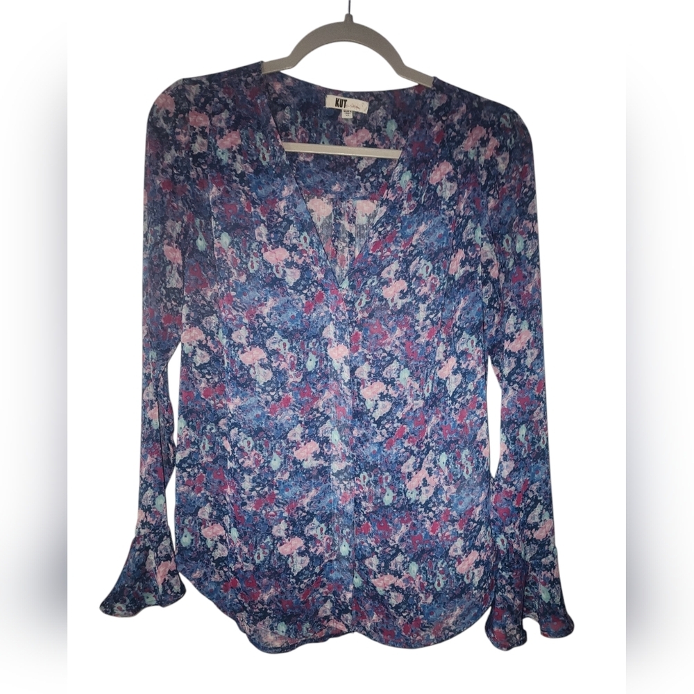 Kut From The Cloth, Button-up Sheer Blouse, Women's XS​